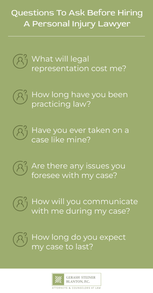 questions to ask before hiring a personal injury lawyer